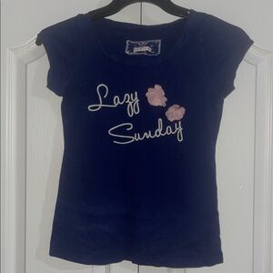 La Senza Blue top Lazy Sunday with Flowers 4